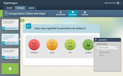 Créez facilement les questions dans vos sondages de satisfaction