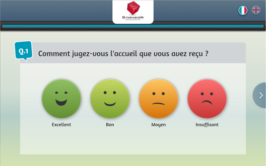 Enquête de satisfaction par smiley