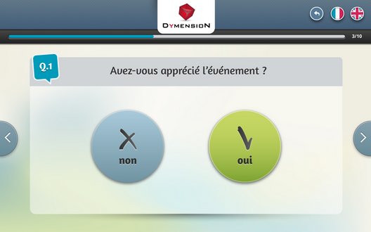 Enquête de satisfaction par choix oui/non